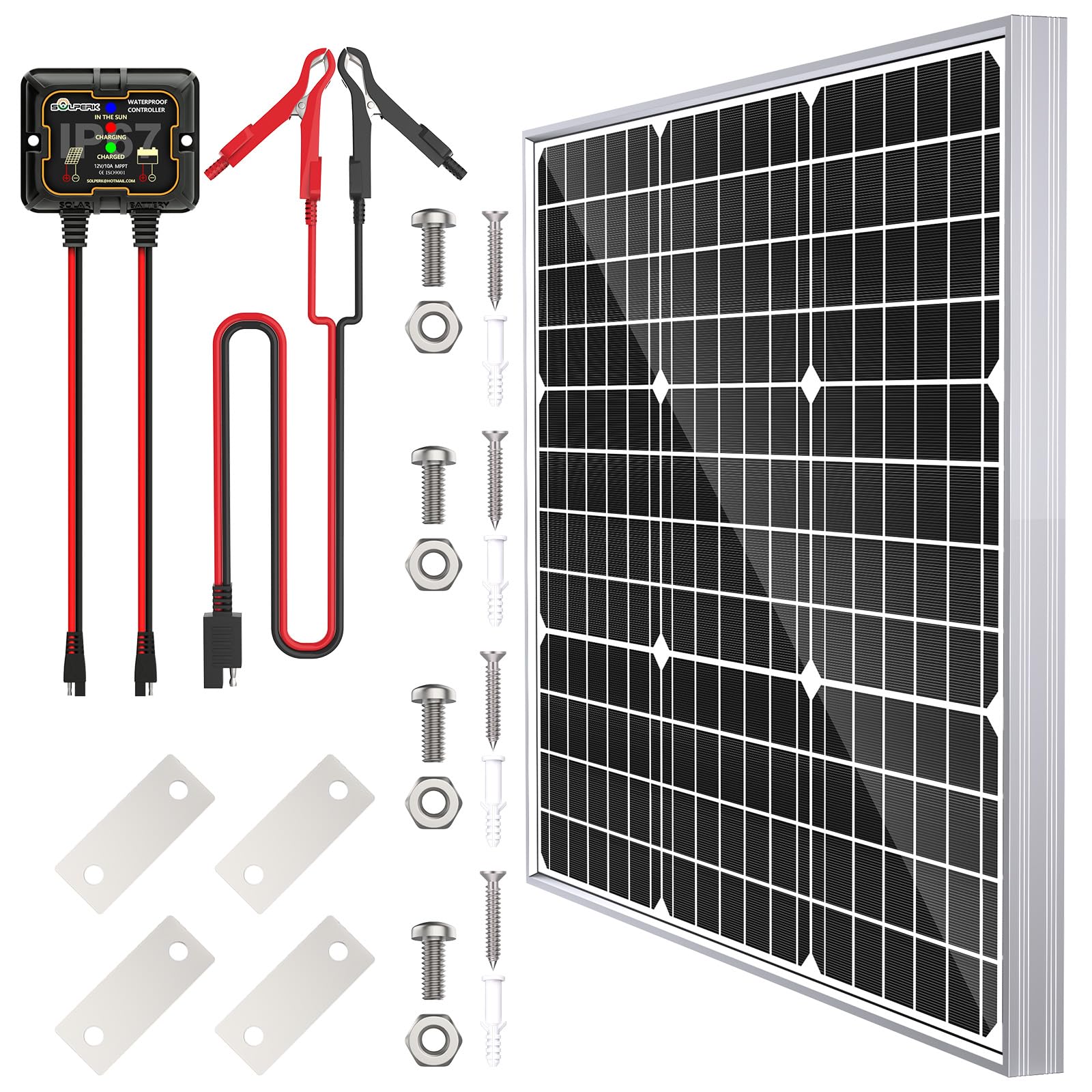 Amazon.com : SOLPERK Solar Panel Kit 50W 12V, Waterproof Solar